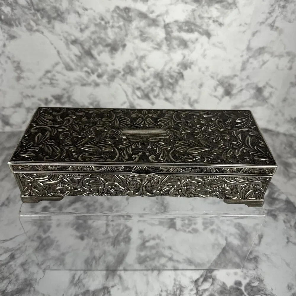 Vintage 1992 Godinger Silver Jewelry Box 9